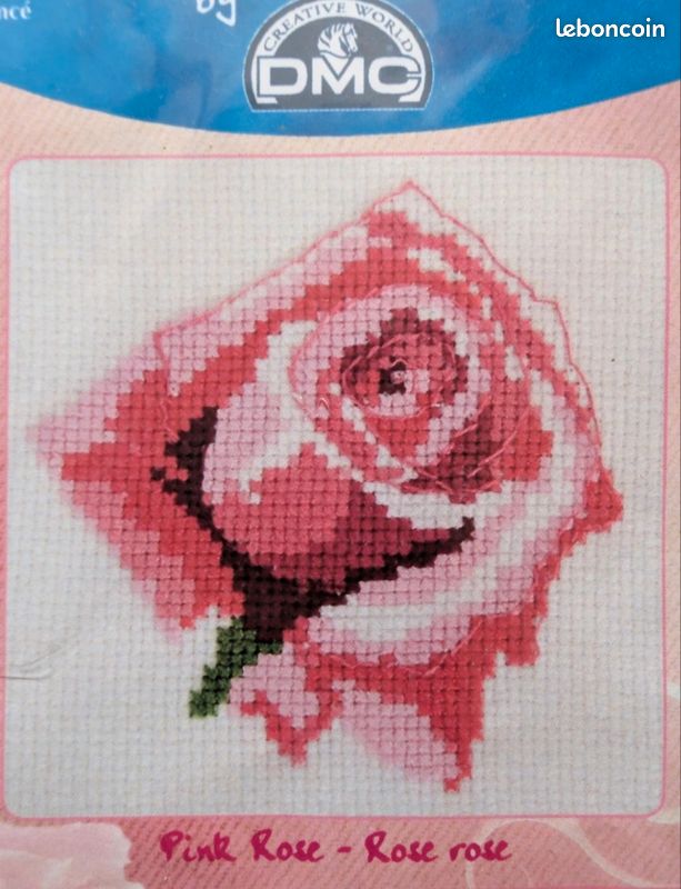 Kit de broderie Rose rose - NEUF (image 2)