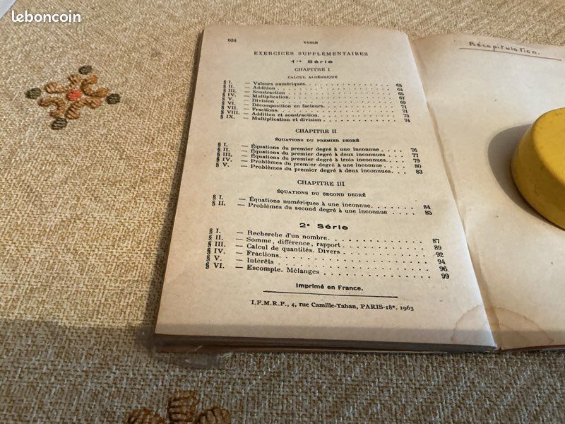 Livre d algèbre édition LIgel (image 4)