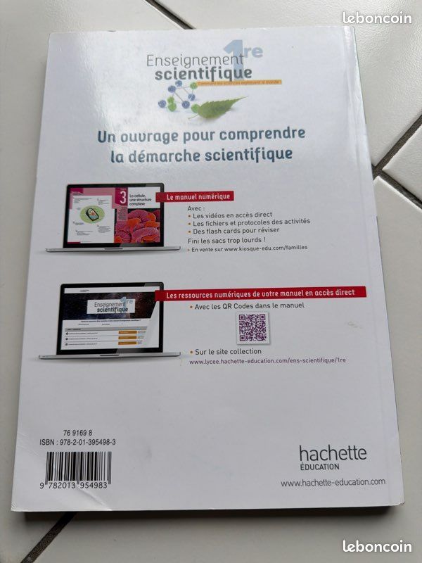 Livre scolaire première enseignement scientifique (image 2)