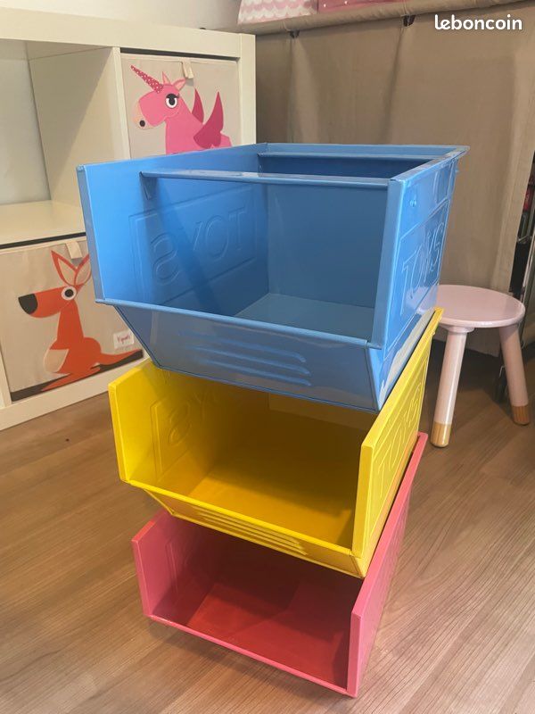 Lot de 3 boîtes métal empilables (image 1)