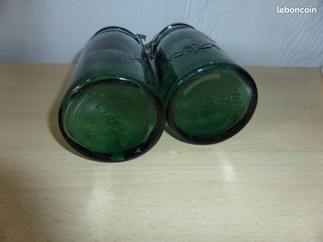 Bocal Ancien La Lorraine Verre 1L – Emblème Chardon, Vintage, Référence N°2