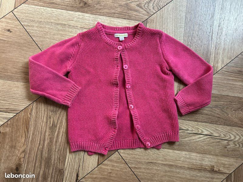 Gilet/Cardigan Fille Vertbaudet - Rose Fuchsia Pailleté - Vêtements bébé