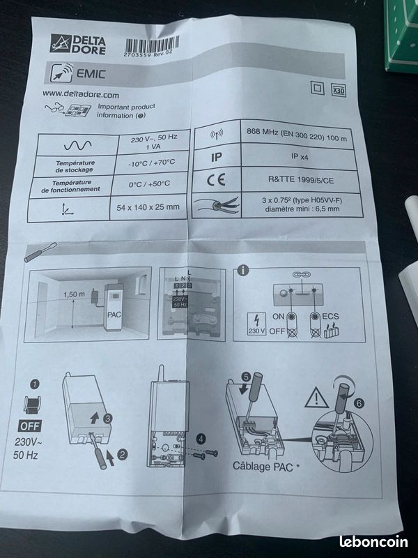 Delta dore Emic Neuf émetteur info conso (image 3)