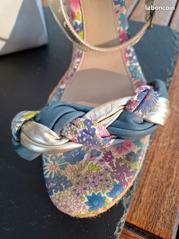 Sandales compensées dorées, taille 40, marque Pare Gabia (image 13)