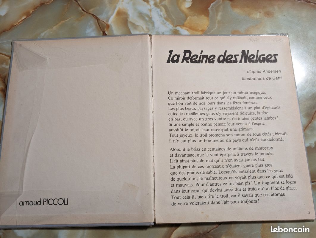 La reine des neiges, Andersen, bibliothèque illustrée, Piccoli (image 3)
