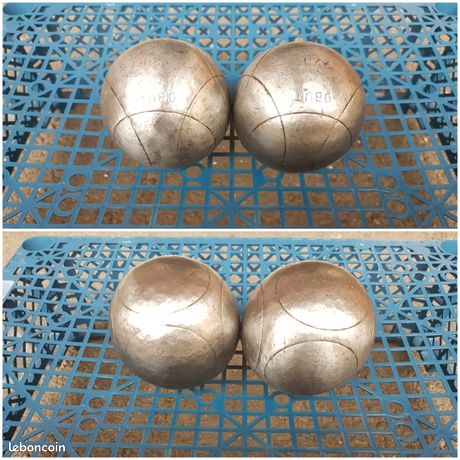 Ancienne doublette boules de pétanque OBUT MATCH 115 700 Grammes 2