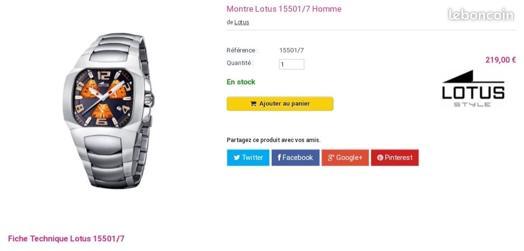 Montre Homme Lotus L15501/7 (image 7)