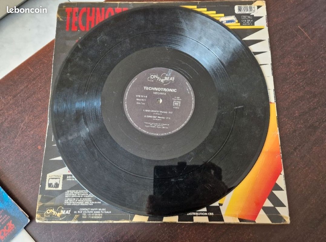 Vinyl Maxi 45 tours Technotronic Mégamix (image 4)