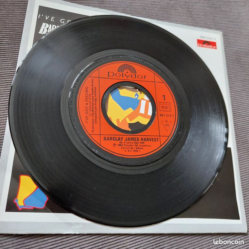 Vinyle/45t Barclay James Harvest: I've got a feeling / Rebel woman, année 1984 (image 4)