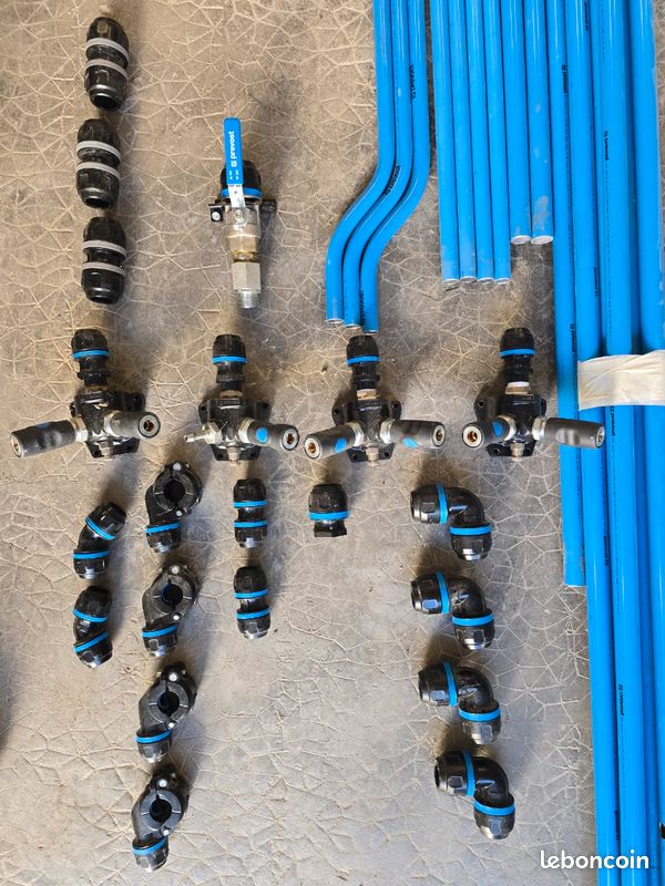Lot de tubes alu + raccords rapides d'air comprimé (image 2)