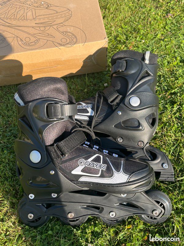✨ Rollers ajustables Raven PW-126B-90 (40–43) – État neuf, prêts
