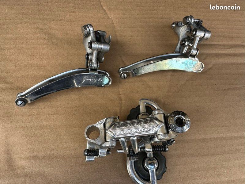 Dérailleurs Avant Et Arrière Campagnolo Record – Occasion, Pour Vélo De Route, Galets Shimano Neufs