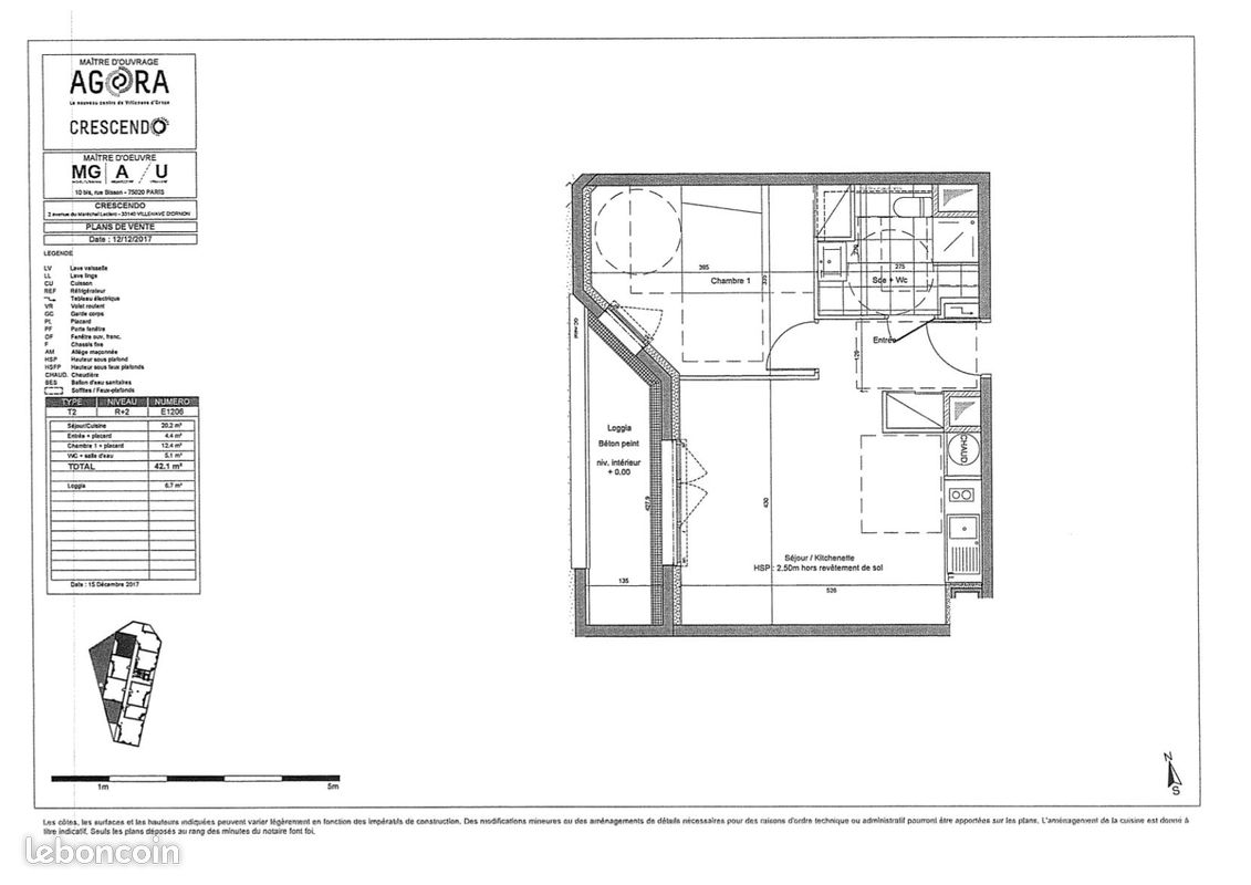 Appartement a louer villenave-d'ornon - 2 pièce(s) - 42 m2 - Surfyn