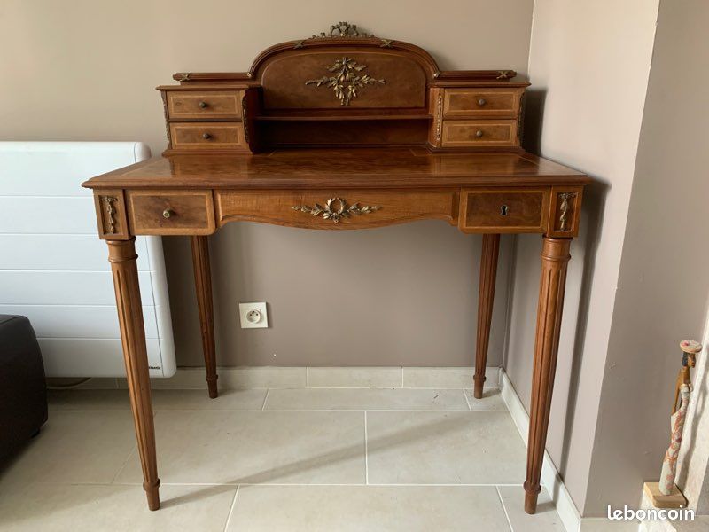 Bureau secrétaire ancien bois (image 1)