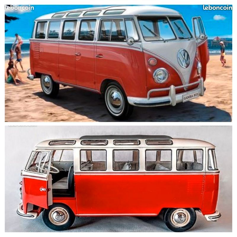 Volkswagen Combi VW Microbus 1962 - Road Signature 1/18 - Comme Neuf En Boîte - Bordeaux