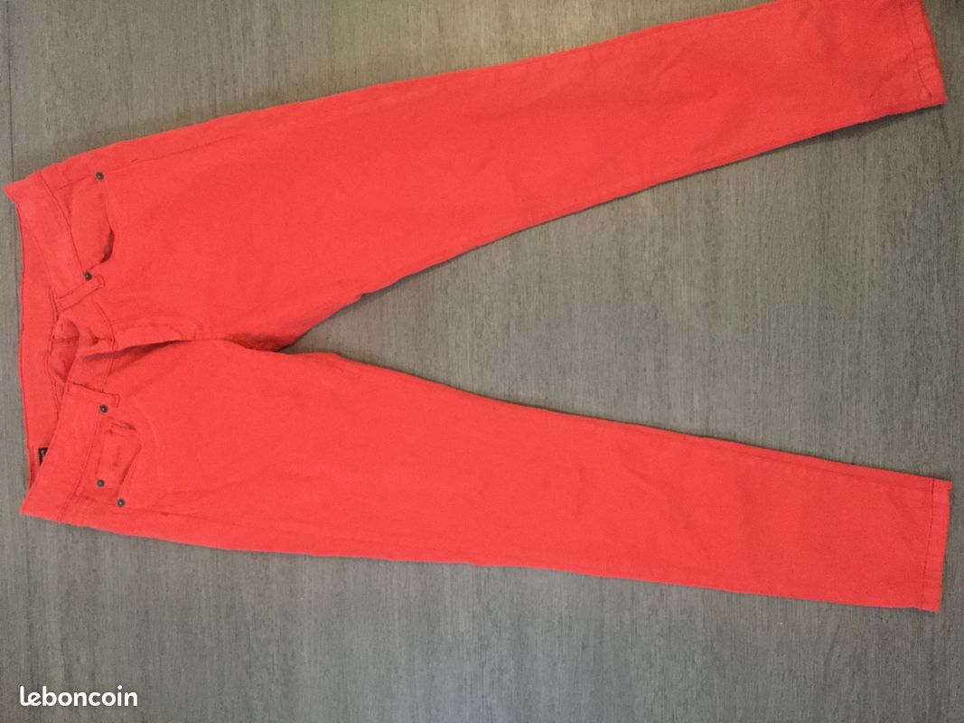 Vends jean pepe jean orange (image 2)