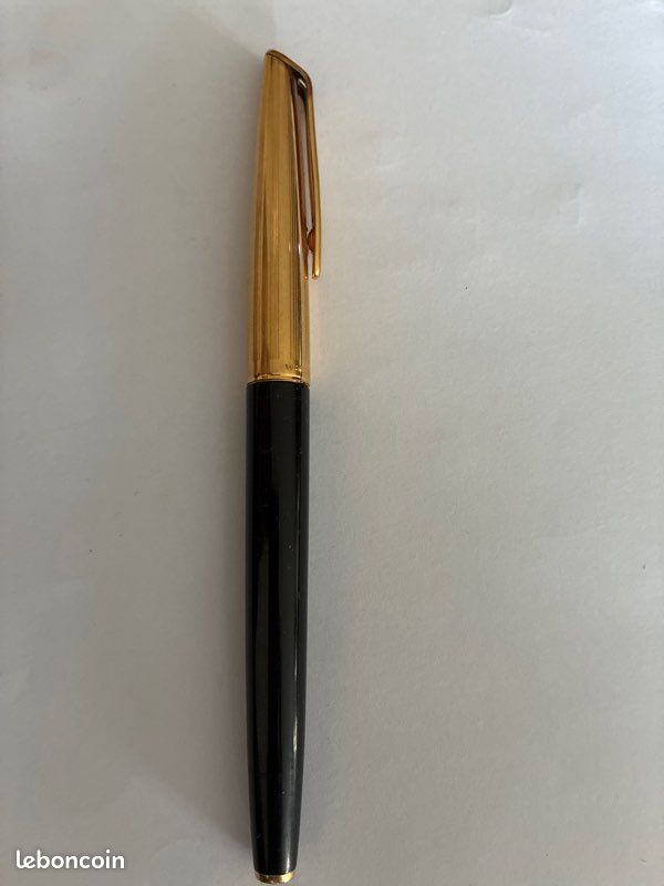 Stylo Plume Waterman MAN 21 Plaqué Or - Plume Or 18 Carats, Avec écrin, Occasion