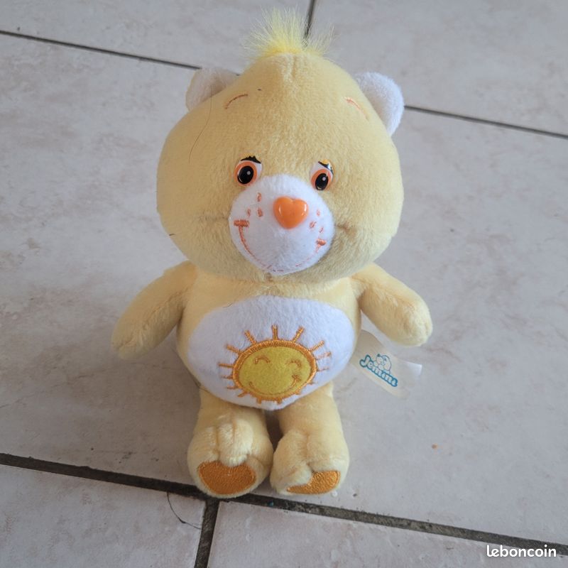 Petite Peluche jaune soleil bisounours vintzge (image 1)