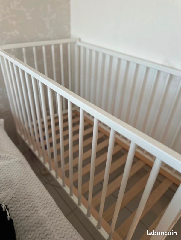 Lit bébé bois blanc (image 2)