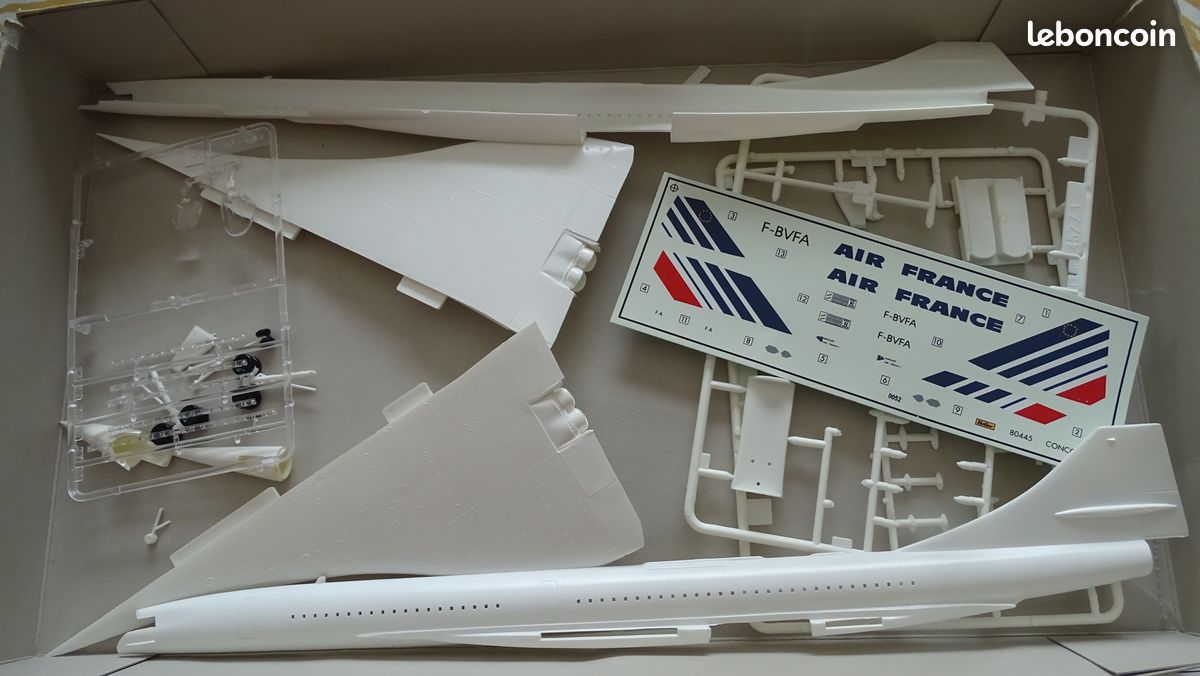 Maquette Avion Heller 1/125 Concorde – Réf 80445, édition 1986, Neuve Sous Blister