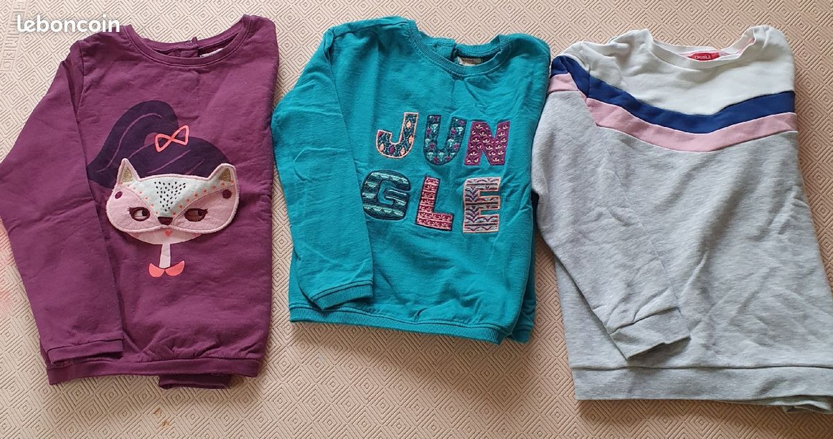 Lot sweatshirt fille 8 ans excellent état LAET91 (image 1)