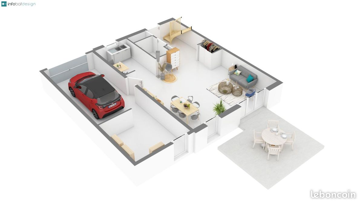 Maison 4 pièces 90 m² · à Angerville-la-Martel · 90 m² · 761 €/mois
