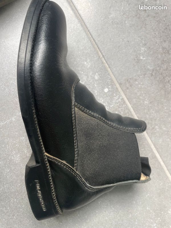 Boots d’ équitation en similicuir noir (image 3)