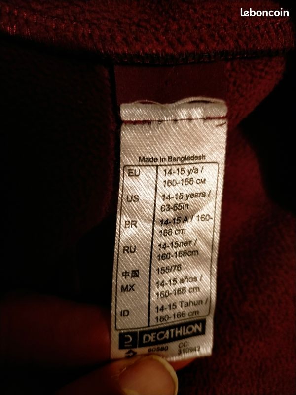 Veste imperméable taille 14 / 15 ans. Très bon état (image 5)