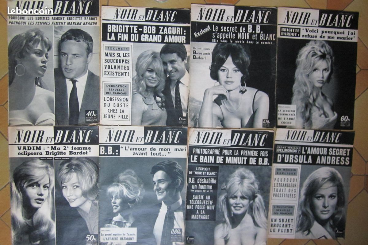 Noir et blanc revue magazine (17) Brigitte Bardot Petain Noel Ursula Andress Petula Clark Jane Fonda De Gaulle Douaumont (image 12)