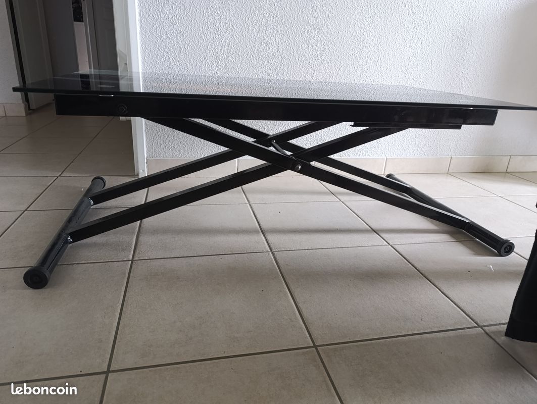 Table basse avec plateau en verre (image 5)