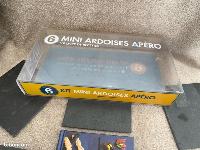 Kit 6 mini ardoises apéro avec livre de recettes – Neuf en boîte d’origine (image 11)