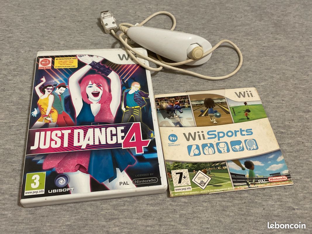 Jeux wii just dance et wii sport + joystick (image 1)