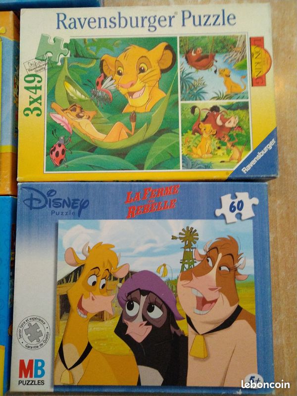 5 boîtes de puzzles Ravensburger, MB et Clementoni (image 1)
