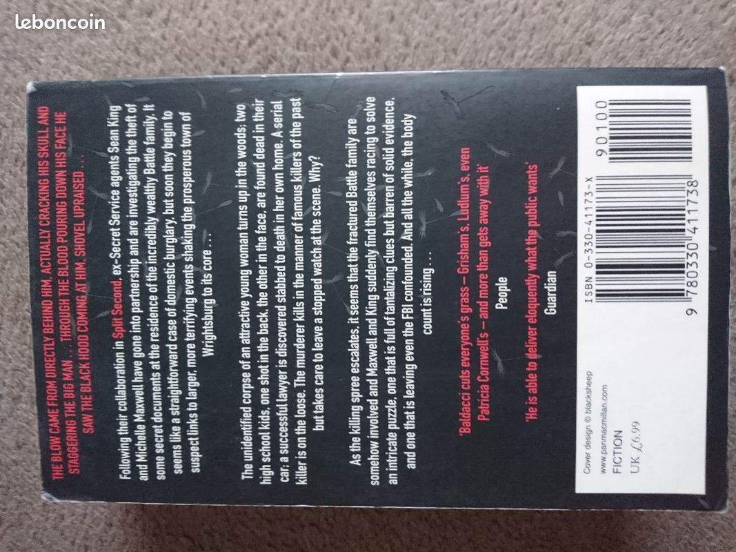 Livre en anglais "Hour Game" de David Baldacci (image 3)