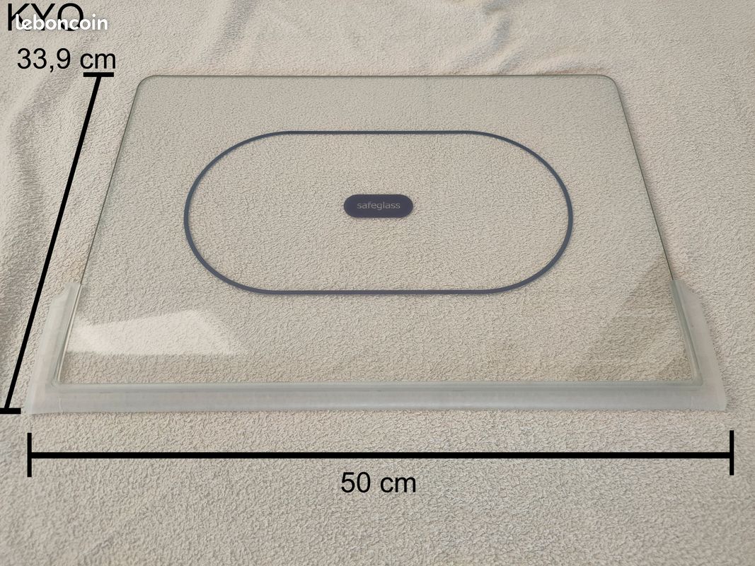Whirlpool clayette étagère en verre transparent, bords plastique, 481245088282, réfrigérateur-congélateur combiné ARC6428 - Très bon état (image 1)