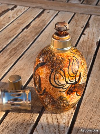 Lampe Berger Signée GL GEHEL, Décor Grottes De Lascaux, état D'usage