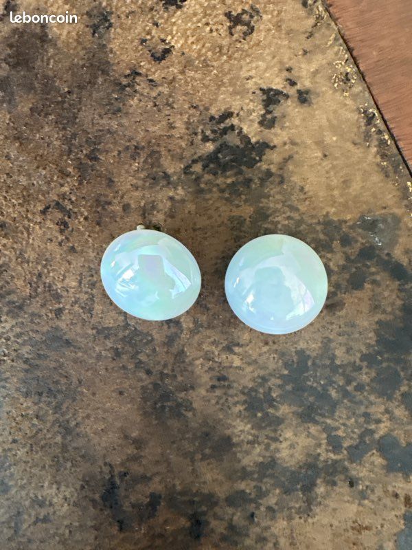 Boucle d’oreille pierre de lune clip (image 1)