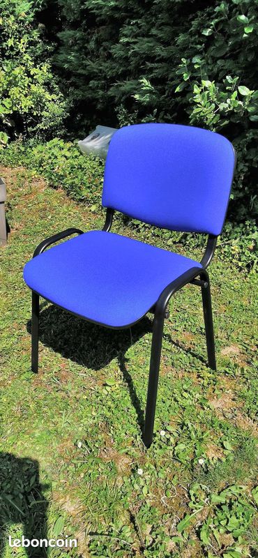 Lot de 4 chaises bleues très bon état (image 2)