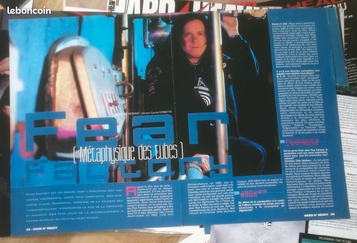 Fear Factory : Lot géant d'archives vintages rares toutes époques collectors... + poster... (image 16)