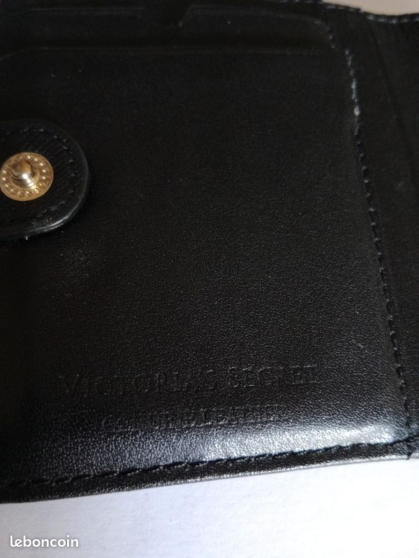 Porte-monnaie Cuir Noir Victoria's Secret Ancien - Occasion, Cuir, Accessoire Femme Vintage