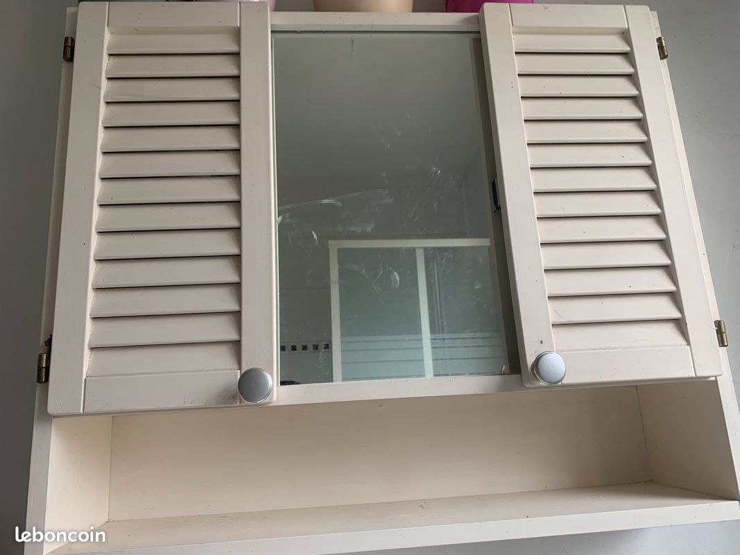 Meuble salle de bain blanc (image 1)