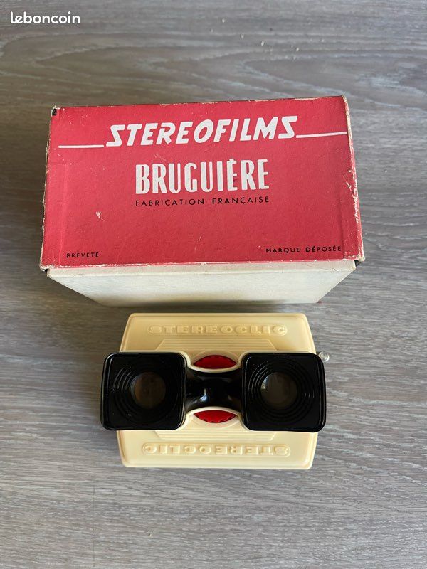 Visionneuse stéréoscopique Bruguière vintage des années 40