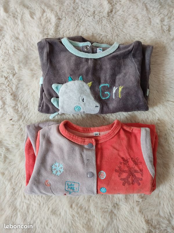Lot de deux pyjamas 3 mois garçon (image 1)
