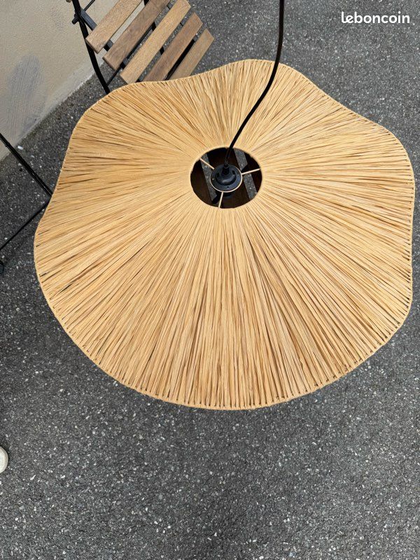 Abat-jour naturel en raphia pour lampe | Artisanat marocain Bohome Living