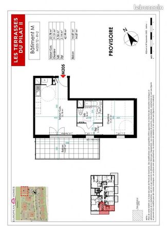 Appartement 2 pièces 42 m²