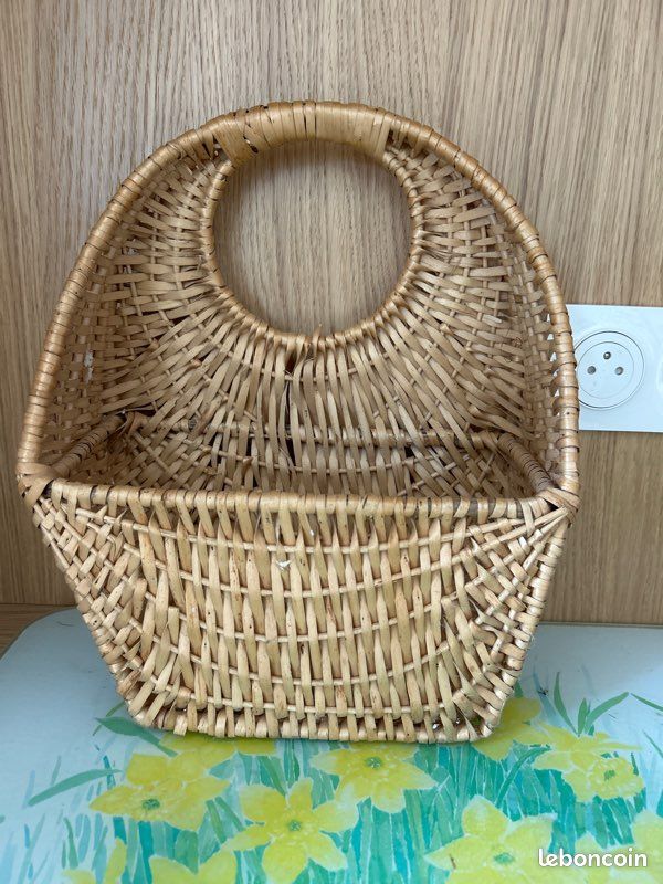 Panier En Rotin Pour Meuble Panier Mural En Rotin Panier En Rotin Tissé Suspendu, Organisateur De Panier En Rotin Pour Plantes Panier En Rotin Pour Meuble Panier Mural En Rotin Panier En Rotin Tissé Suspendu, Organisateur De Panier En Rotin Pour Plantes