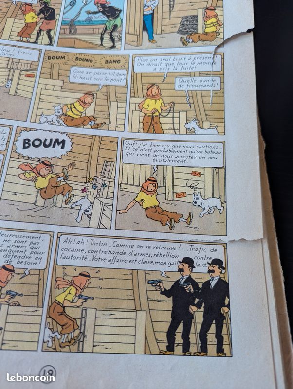 Tintin Les Cigares du pharaon B14 (EO couleurs française 1955) cotée 400 euros (image 12)