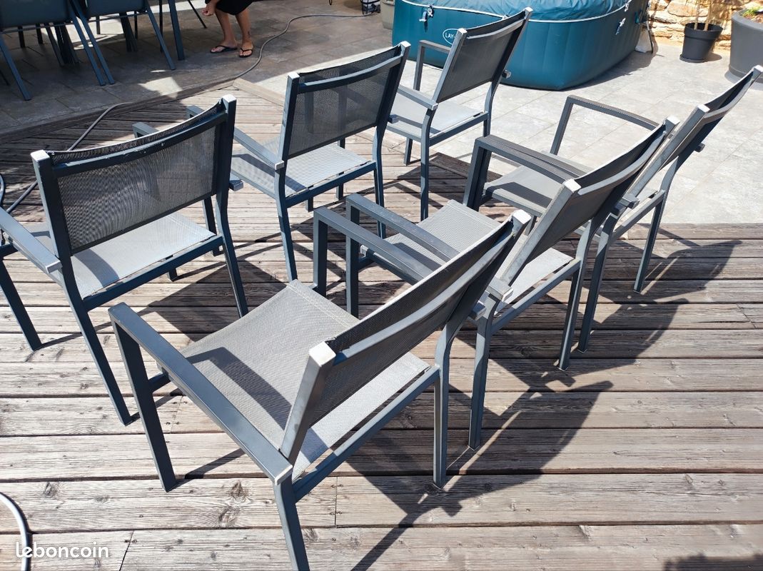 Chaises de jardin lot de 6 (image 2)