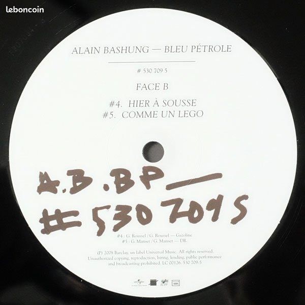Alain Bashung - Bleu pétrole - double vinyl LP / Édition originale (image 3)