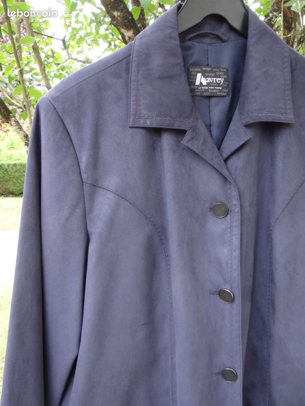 Veste blazer Claude Havrey T 50 coloris marine neuve (image 4)